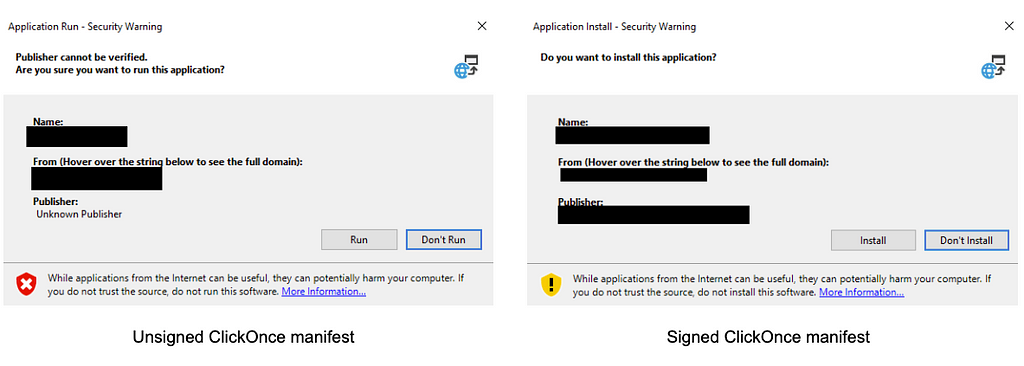 Difference Between Signed and Unsigned Deployment Manifest