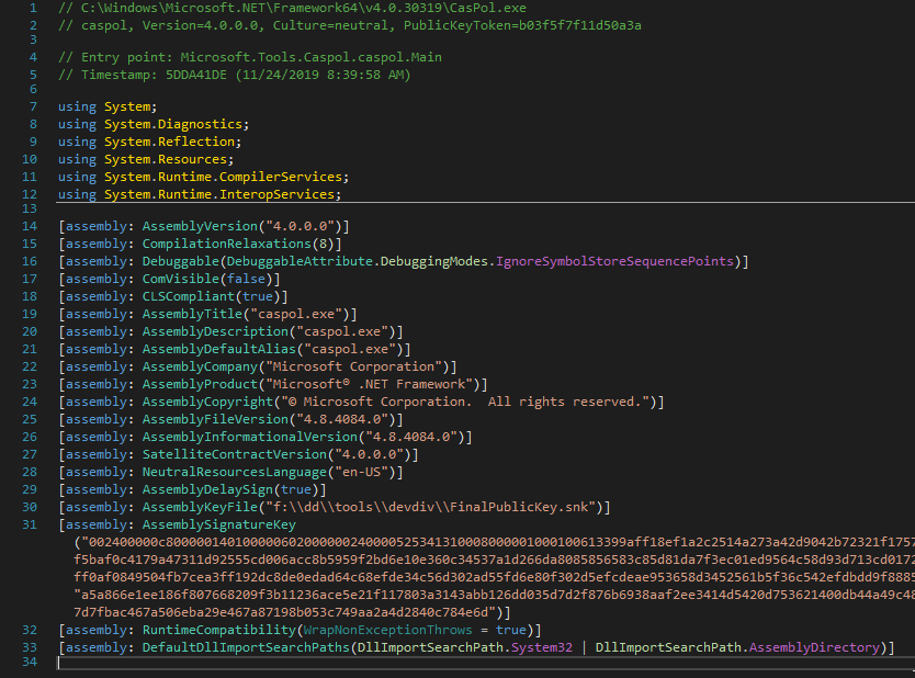 Embedded Assembly Manifest
