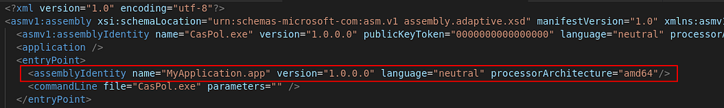 ClickOnce Deployment “assemblyIdentity”